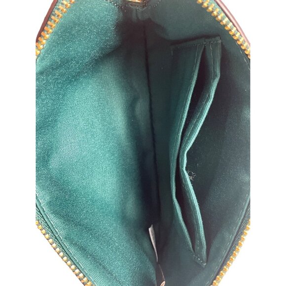 Coach Women's Emerald Green Wristlet Purse Sz S - Picture 8 of 11